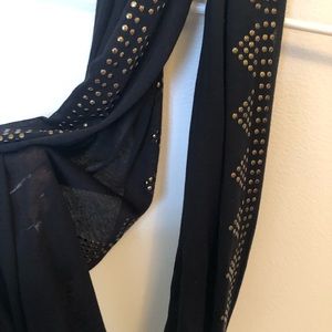 Black and gold infinity scarf